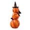 Glitzhome® 14" Lighted Halloween Stacked Resin Pumpkin Table Décor